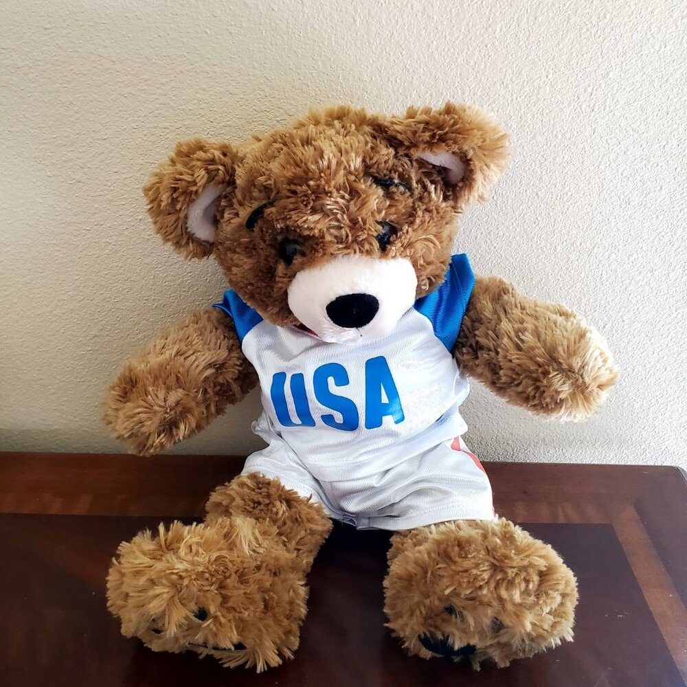 Bearemy Brown Bear Stuffed Animal Plush Toy Build a Bear Athlete Outfit - Picture 2 of 6